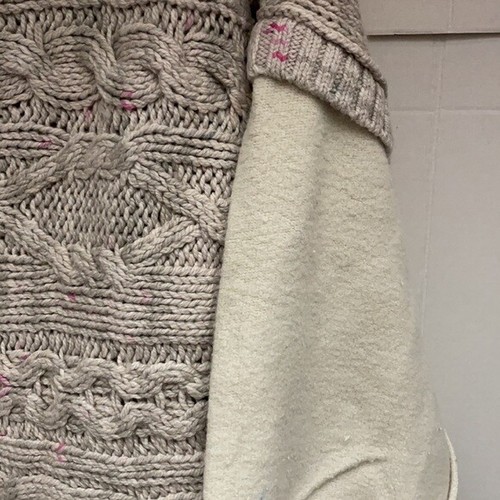 💐 Free People 💐 XS 💐 Shell White Combo Cable Knit Sweater Top NEW AUTH 💐 - Picture 9 of 12