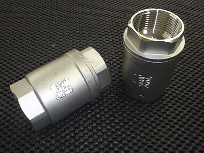 STAINLESS STEEL INLINE CHECK 1 1/4'' NPT SPRING LOADED IL-CV-125