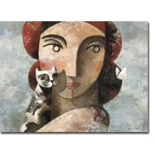 The Visit by Didier Lourenco Gallery-Wrap Canvas Giclee Art (12 in x 15 in)