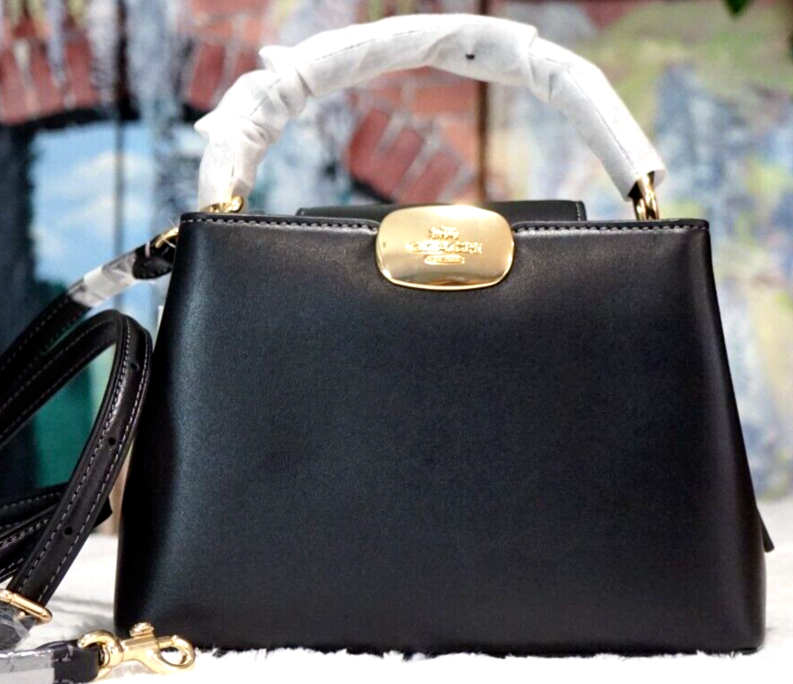 美品　coach ショルダーバッグ NWT COACH Eliza Mini Carryall Satchel Crossbody Bag CW040 In BLACK