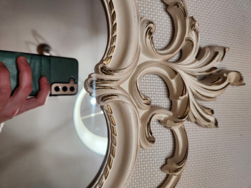 White French Provincial Syroco Wall Mirror Hollywood Regency 31" X 19" Vintage - Picture 7 of 7
