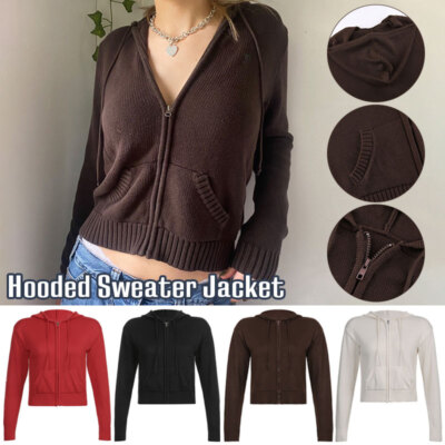 Autumn Hooded Sweatshirt Cardigan