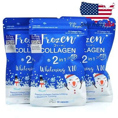 Frozen Collagen Premium Collagen Peptide 60 cap x 3 Ship from USA