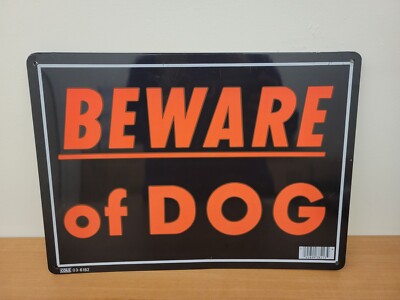 Beware of Dog Aluminum Signs - Unused