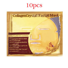 10Pcs Crystal Collagen Gold Face Masks Beauty Skin Care Big Mask Anti-Aging Hydr