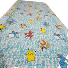 VTG 1998 Pokemon Twin Flat sheet fabric Nintendo PIKACHU characters Chinese