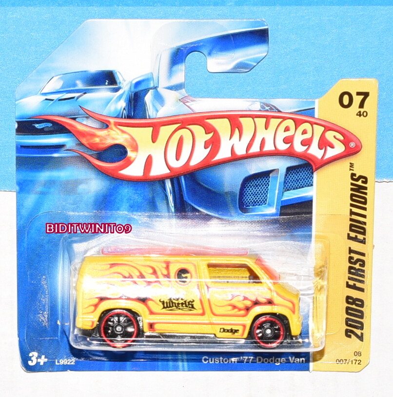 Hot Wheels 2008 FIRST EDITIONS ミニカー Hot Wheels 2008 First Editions Silver Custom '77 Dodge Van