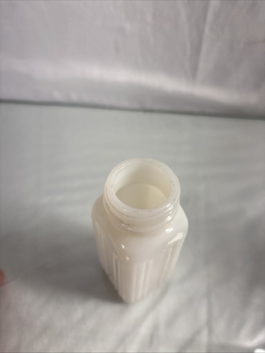 Vintage 1940's Set of 4 Griffith Lab Milk Glass No Lid Spice Jars