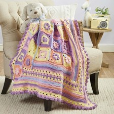 Herrschners  Garden Patch Baby Blanket Crochet Kit