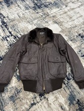 VTG US Navy G-1 Leather Bomber Flight Jacket Fits Men  s Sz 38 RARE USN