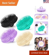 Scalp Scrubber Shampoo Brush 4 Pack, Scalp Massager for Hair Growth Dandruff,