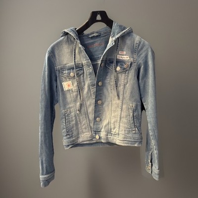 BLUE FIRE CO Jeansjacke Denim Jacket Blau Gr. S mit Kapuze