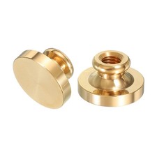 1" Blank Wax Seal Stamp Head, 2Pcs Round Brass Sealing Wax Stamp Heads