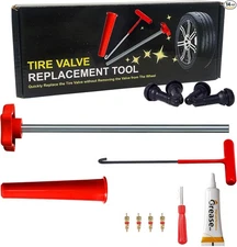 Quick Replacement Tool Kit, Valve Stem Installation Tool for Cars, Trucks, ATVs,