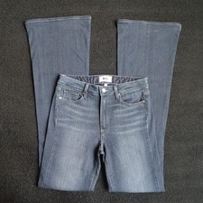 Paige Women's Jeans Size 27 34.5" Inseam High Rise Bell Canyon Dark Wash Stretch