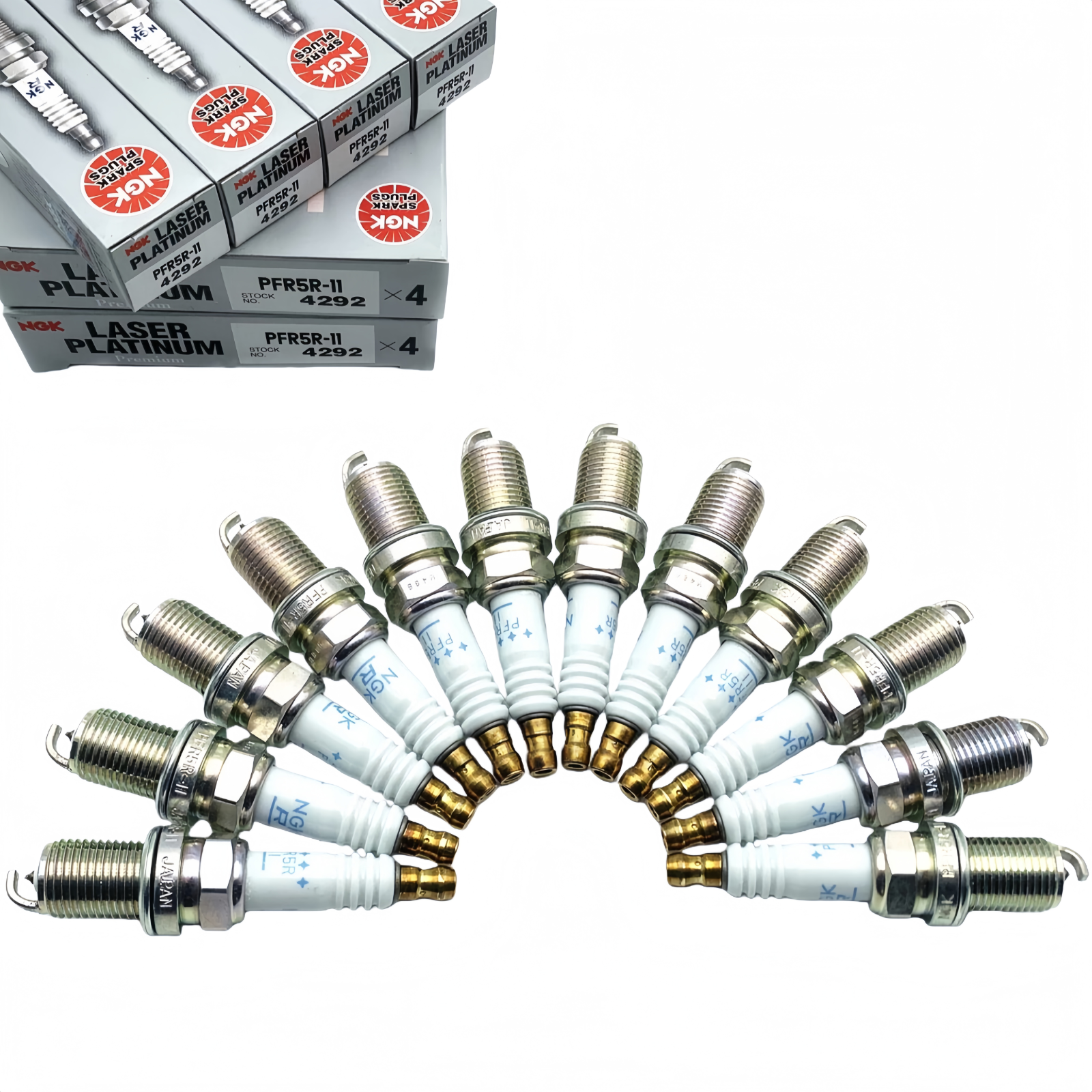 12X NGK PFR5R-11 4292 Spark Plug For MERCEDES W202 W210 W211 W163 M112 CLK E S M
