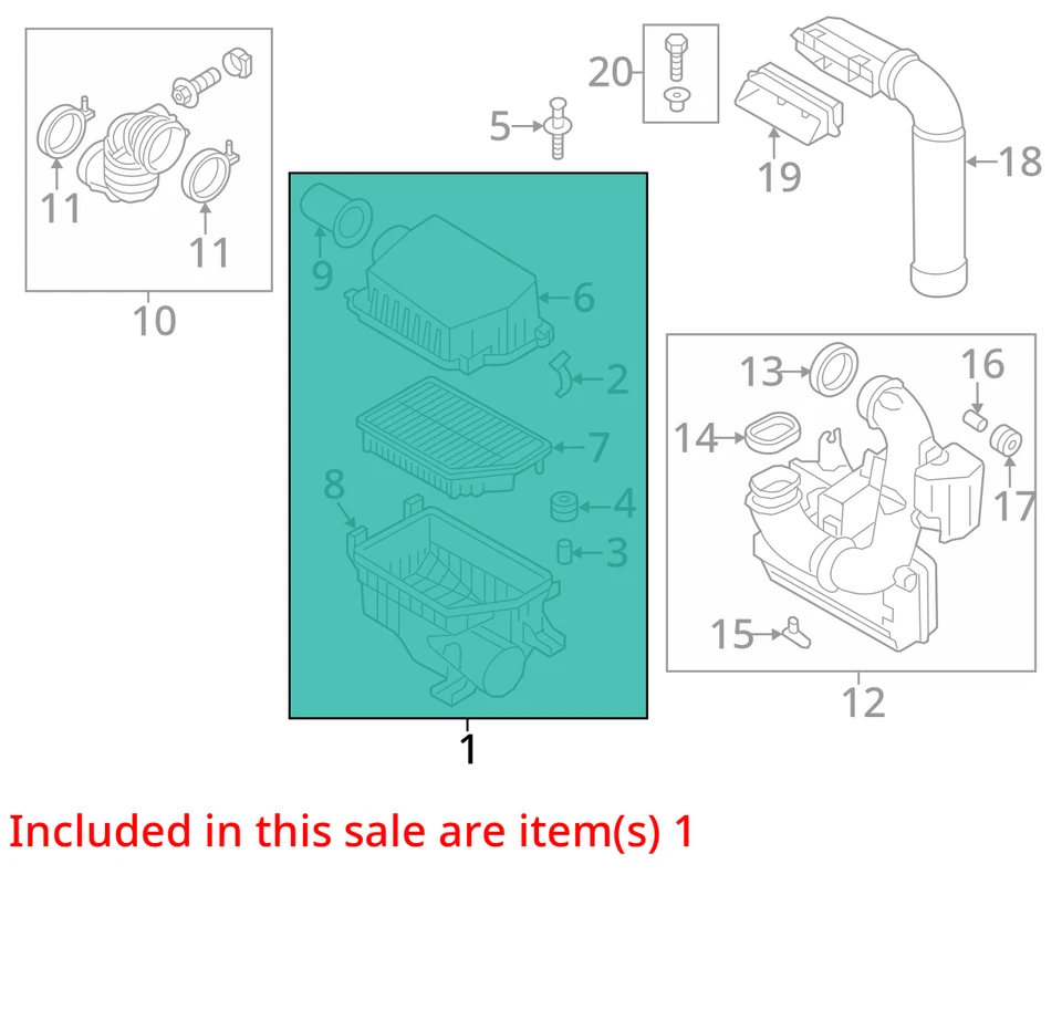 Tubo de manguera de conducto de admisión de filtro de aire Hyundai Elantra TAXJ2 Foto 3 de 4
