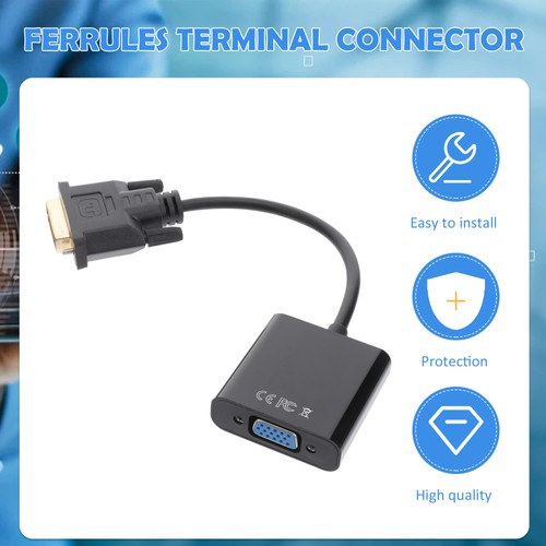 DVI to VGA Adapter Cable 1080P +1 DVI Male to VGA Female Video Converter for PC - 第 8/12 張圖片