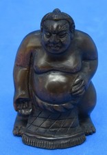 Japanese vintage Victorian Meiji Period oriental antique sumo wrestler netsuke
