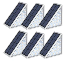 AUDLES LED Solar Step Lights Waterproof Outdoor Stair Lights, Solar Deck Lights