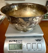 VTG WM Rogers Paul Revere Reproduction 9'' x 4 Silver Plated Footed Serving Bowl