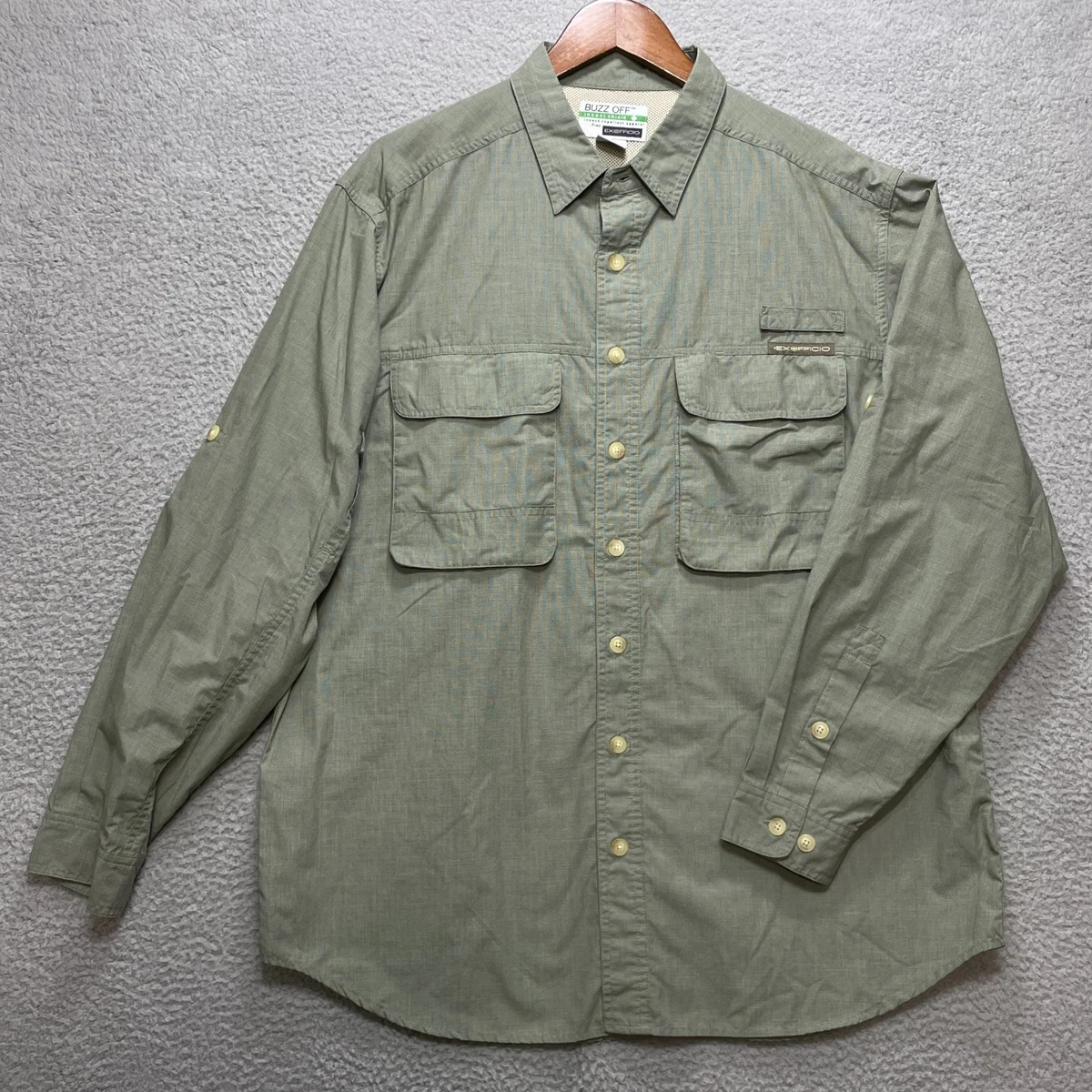 Kaki HOMME Chemise basique en lin à manches longues Coupe régulière