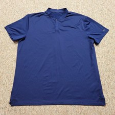 Nike Polo Shirt Mens XL Blue Tiger Woods Collection Dri Fit Golf Performance
