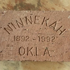 Ninnekah Oklahoma Brick Paver Vintage Collectible
