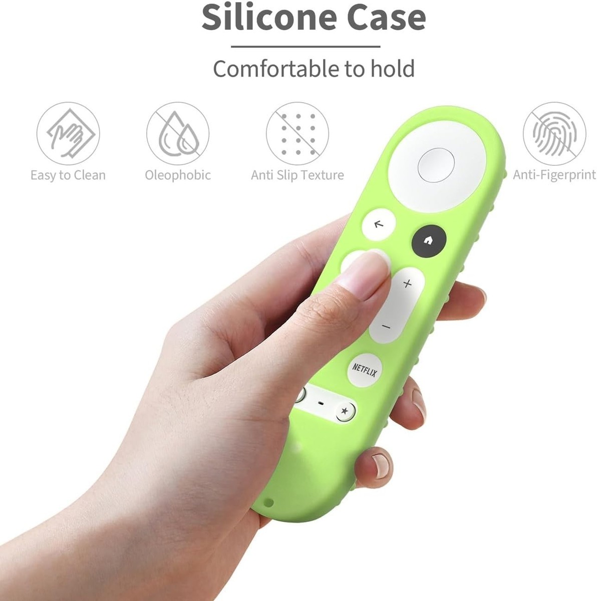 Custodia In Silicone Antiscivolo Per Telecomando Google TV Streamer 4K 2024 (modello GY3LE), Con Cordino, Colore Bianco