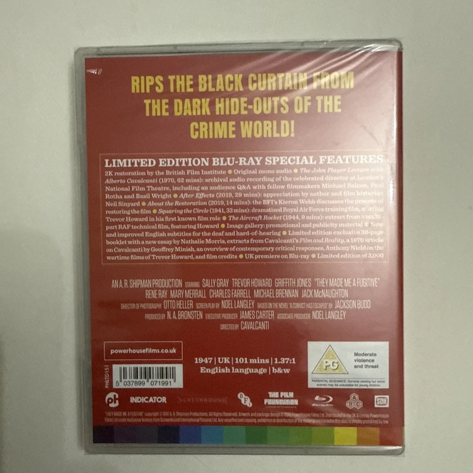 They Made Me A Fugitive (PG) 1947 British Film Noir Blu-ray Limited Edition  - Image 2 of 2
