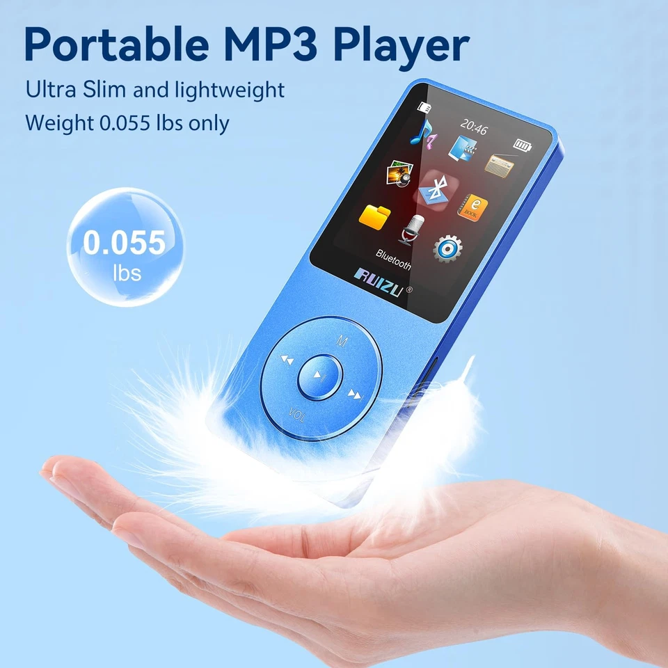 64GB MP3 Player with Bluetooth 5.3, Weight 0.055 lbs, Portable Music Player f... - Image 4 of 4
