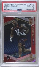 2019 Panini Donruss Elite Rookies Red /299 Qadree Ollison #160 PSA 8 g6p