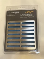 Mountain Plumbing 4” Line Shower Grid Drain Cover Grate MT608/BRN Brushed Nickel