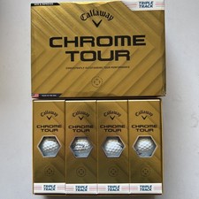 Callaway Chrome Tour Triple Track Golf Balls - 2 Dozen White With Logo