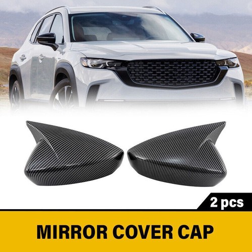 For Mazda CX-50 2023-25 Carbon Fiber OX Horn Side Rearview Mirror Cover Cap Trim - Picture 2 of 9