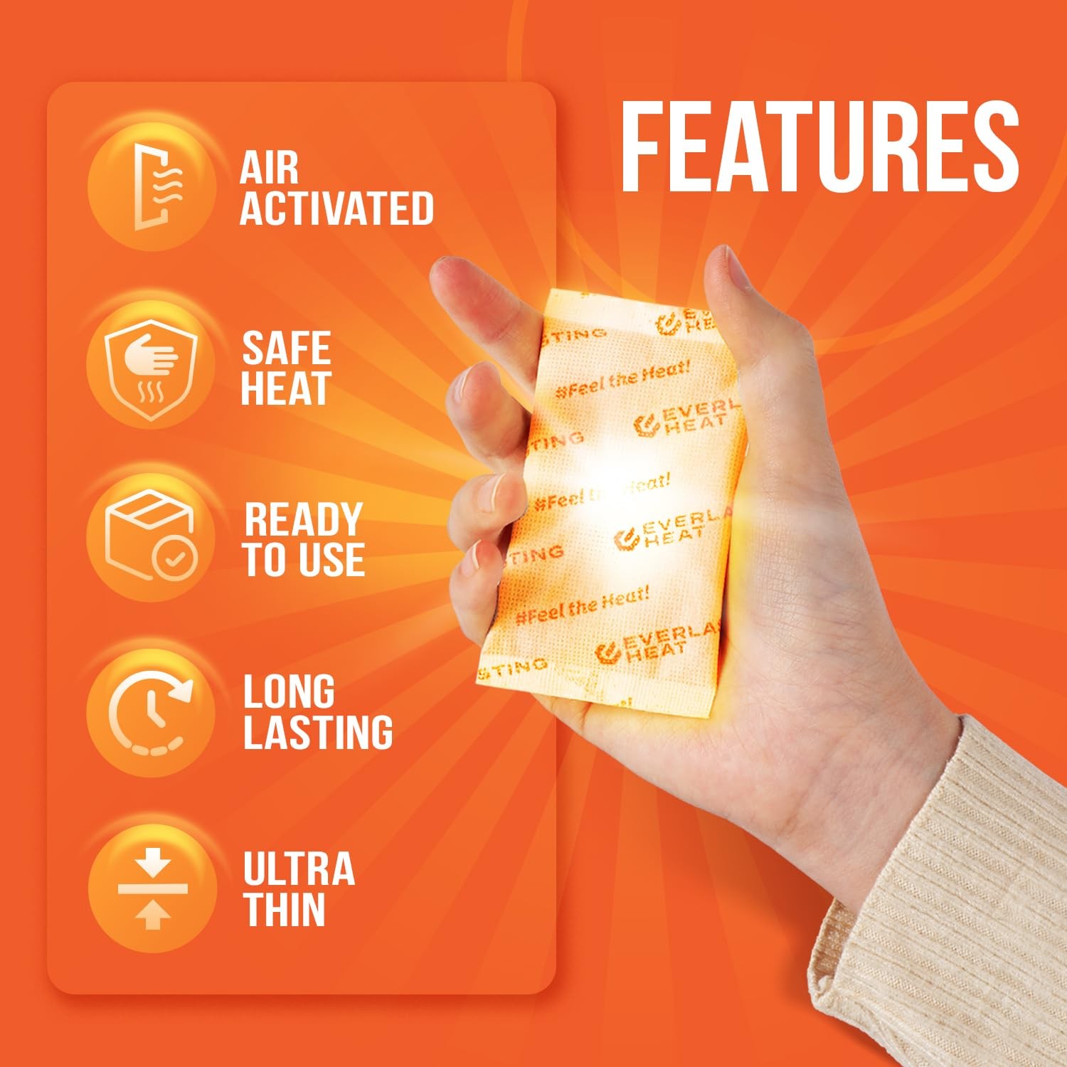 Hand Warmers 20 Pairs (40 Warmers) - Up to 10 Hours of Long Lasting Warmth an...