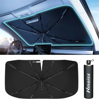 Car Windshield Sun Shade Umbrella S / M Ice Crystal Cooling Foldable 240T