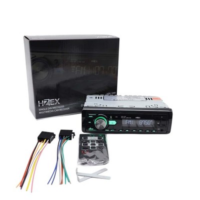 HZEX Car Stereo with Bluetooth and Subwoofer Outputs, Single Din Car Radio, Digi