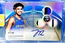2025-26 Topps Three - Jase Richardson Horizontal Rookie 3 Patch Autographs /49