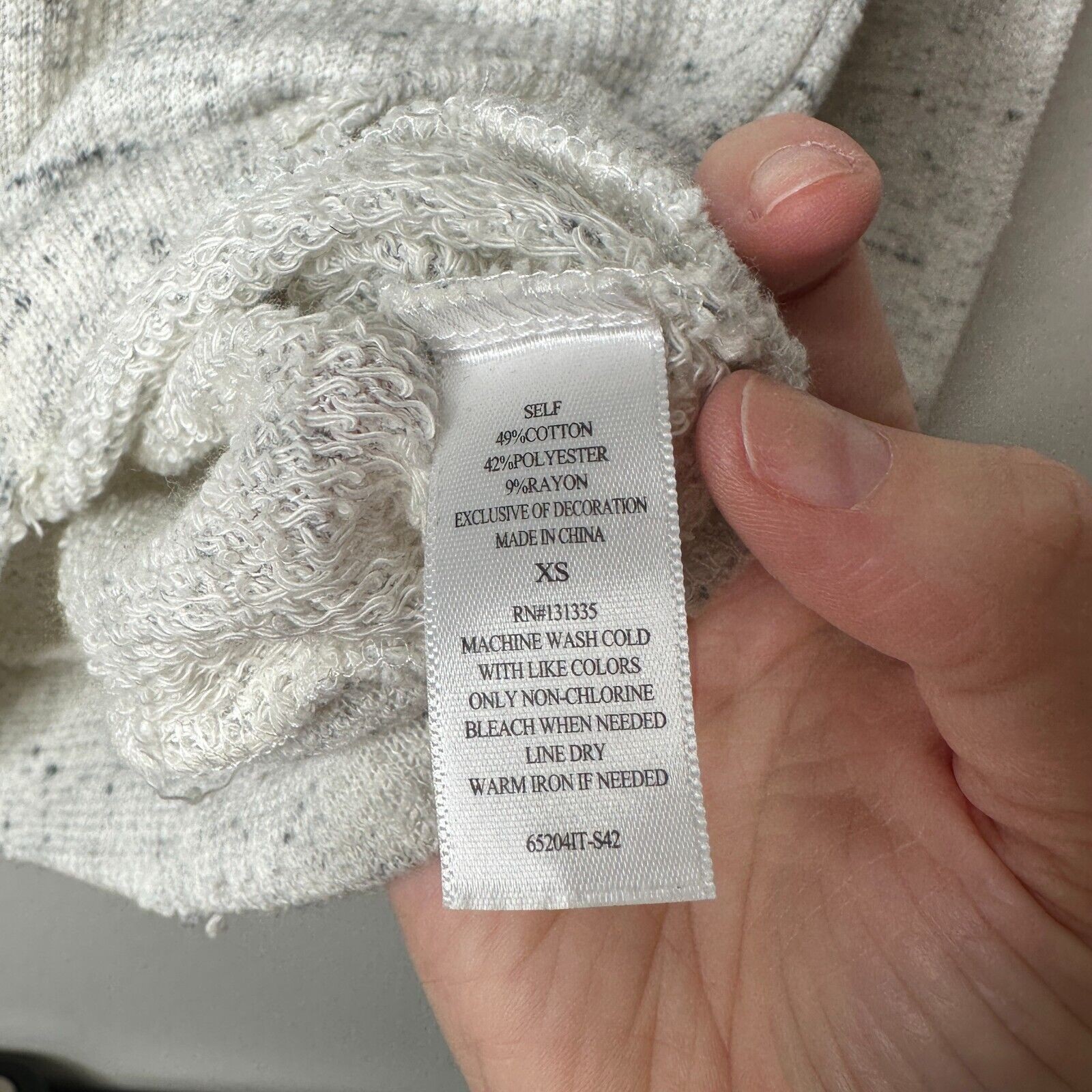 Peyton Jensen White-Gray Heathered Embroidered Ro… - image 7