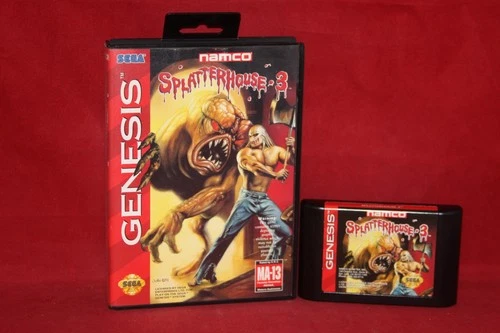 Splatterhouse 3 (Sega Genesis, 1993) Authentic Game Cartridge + Case