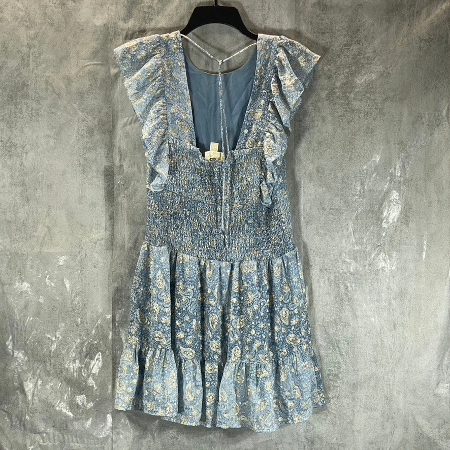 Abito donna MICHAEL MICHAEL KORS Petite Chambray Paisley con volant a fumè TG P M