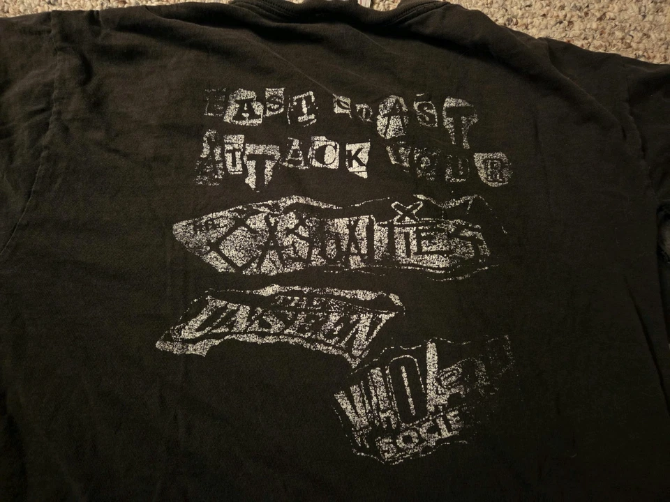 Невидимый панк Oi футболка, 90-х, повседневные aus Rotten, размер L, винтажный, редкая - Изображение 3 из 4
