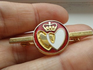 Bronze blood donor lapel pin badge