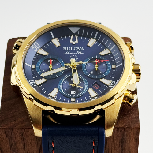 Bulova 97B168 Marine Star Men Watch Blue Dial Six-Hand Sports ...