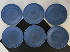 6 Fiestaware Fiesta Homer Laughlin Sapphire Blue ? 9” Plates USED