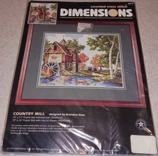 Dimensions Country Mill Briandon Rose Cross Stitch Kit OOP 1996 NEW SEALED