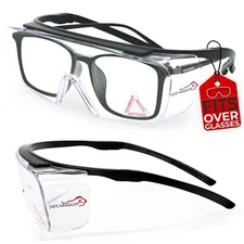 Duarte Premium Over Safety Glasses, Anti Scratch & Fog, UV 400 Protection