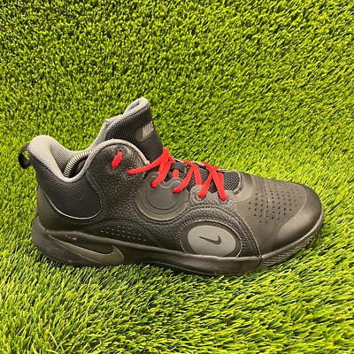 Nike Fly By Mid Mens Size 11 Black Red Athletic Basketball Shoes