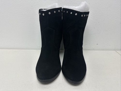 New Splendid Esmae Black Suede Block Heel Bootie Studs Women’s Size 9 MSRP $135 - Picture 2 of 10